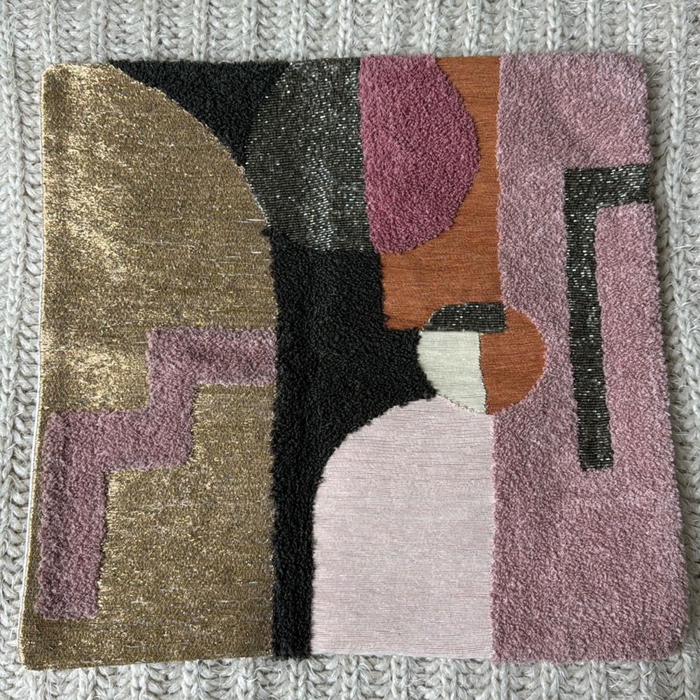 West Elm Abstract Multicolor Pillow Cover
